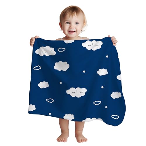 1ST STEP New Born Baby Blanket All Season Printed Single Super Soft Wrapper Sheet for AC Room for Baby Boys, Baby Girls, Babies (Cloud, 70 X 100 cms) - Image 1