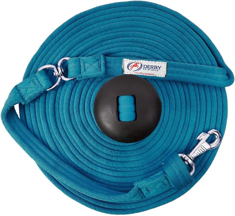 Paris Tack Premium Horse Training Super Soft Grip Swivel Lunge Line with Rubber Stopper with 6 Month Warranty and Replaceable Snap - Image 2