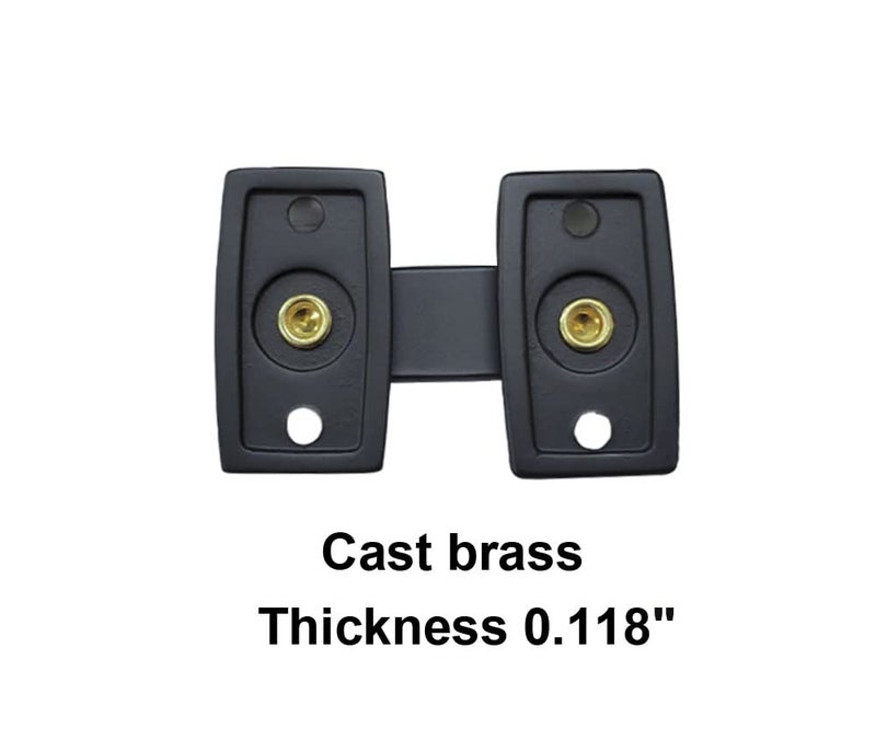 Qcaa Solid Brass Shutter Bar/Door Latch 7/8"" X 2-3/32"" Orb Us10B (Oil-Rubbed Bronze) 1 Pack Made In Taiwan - Image 2