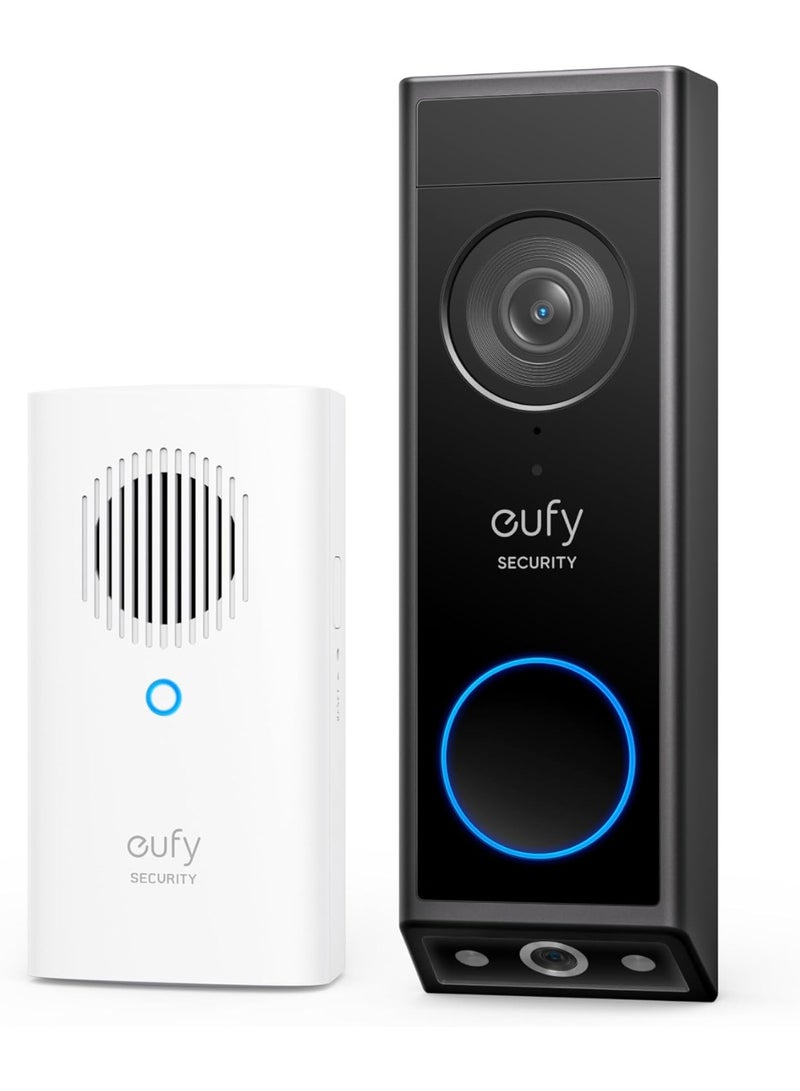 eufy Security Video Doorbell E340 Dual Cameras with Delivery Guard 2K Full HD Wireless Video Doorbell Camera, Wired or Battery Powered,Colour Night Vision,6500 mAh Rechargeable Battery,No Monthly Fee - Image 1