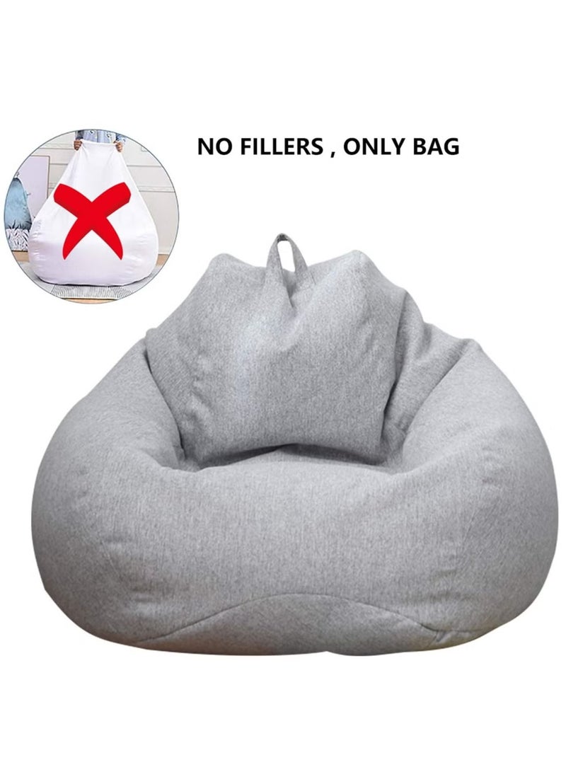 عربست حشو حقيبة فاصوليا كرسي غطاء -لا تعبئة 80x90cm (أزرق), Lazy Sofa Lounger المقعد للبالغين والأطفال - Image 4