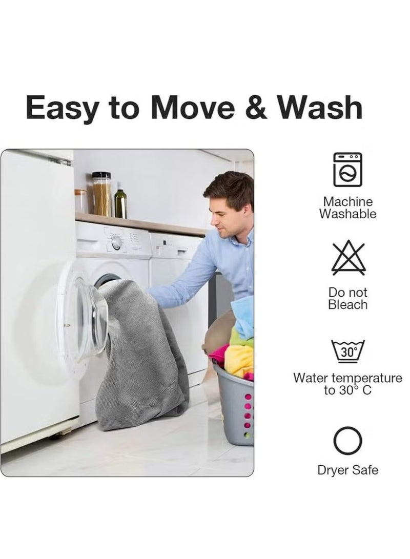 عربست حشو حقيبة فاصوليا كرسي غطاء -لا تعبئة 80x90cm (أزرق), Lazy Sofa Lounger المقعد للبالغين والأطفال - Image 5