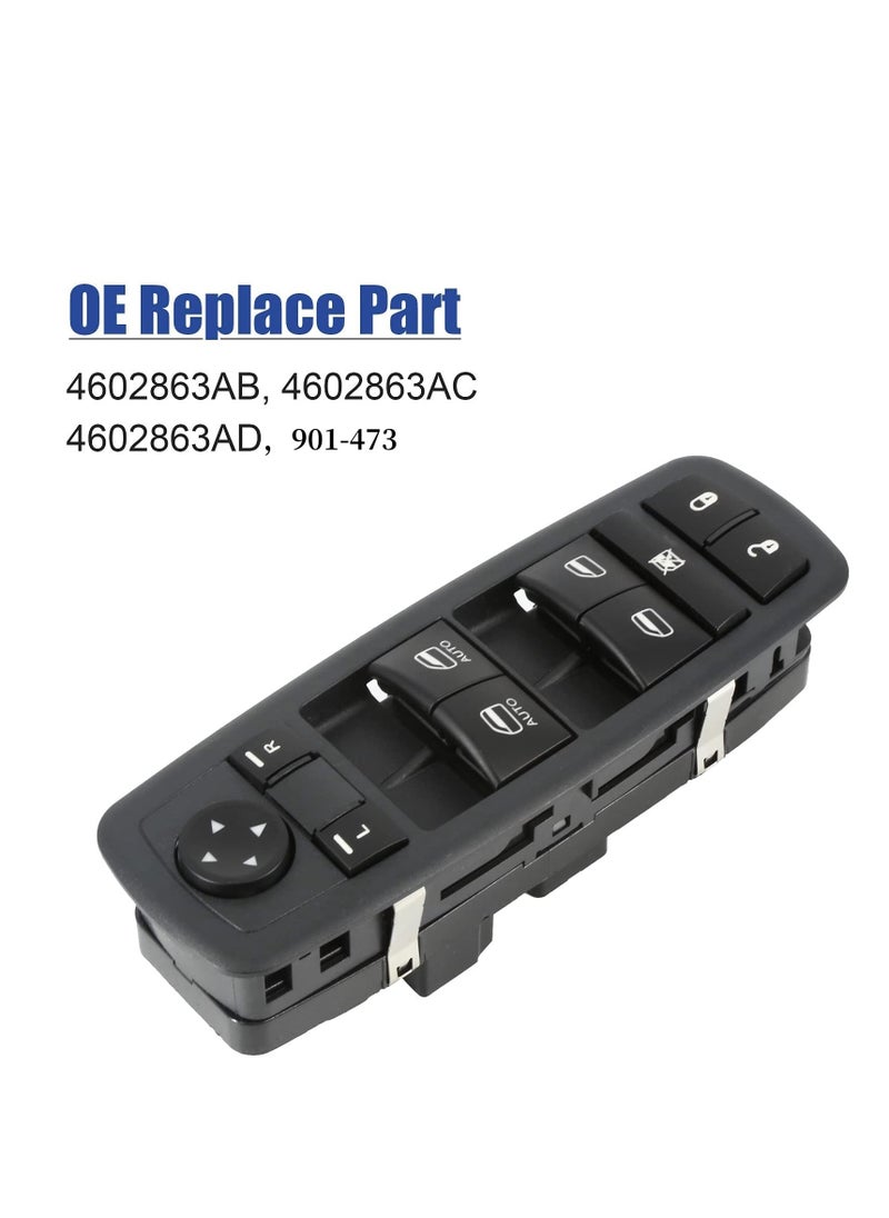 SYOSI Driver Side Power Master Control Window Switch Replacement for 2009-2012 Dodge Ram 1500 2500 3500, OE Replace 4602863AD 4602863AB 4602863AC 901-473  - Image 4