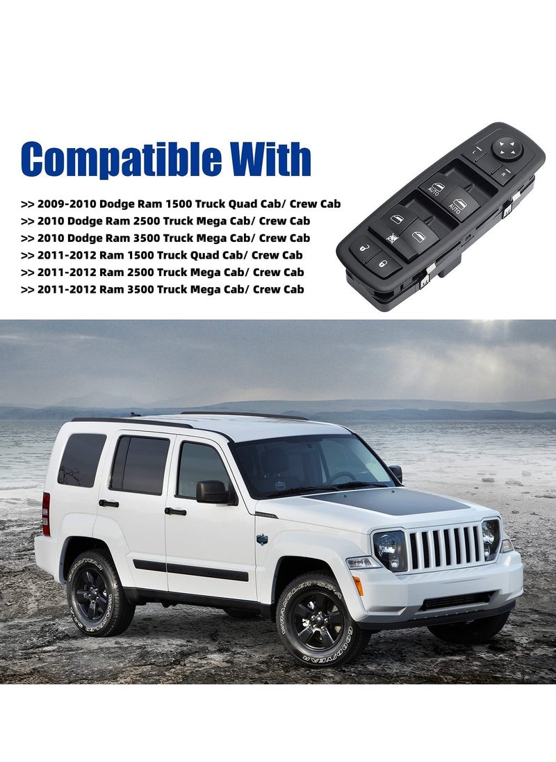 SYOSI Driver Side Power Master Control Window Switch Replacement for 2009-2012 Dodge Ram 1500 2500 3500, OE Replace 4602863AD 4602863AB 4602863AC 901-473  - Image 2