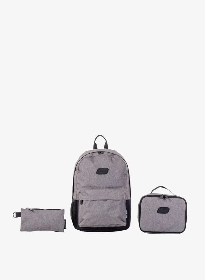 SKECHERS Girls Solid Backpack with Lunch Bag and Pencil Pouch