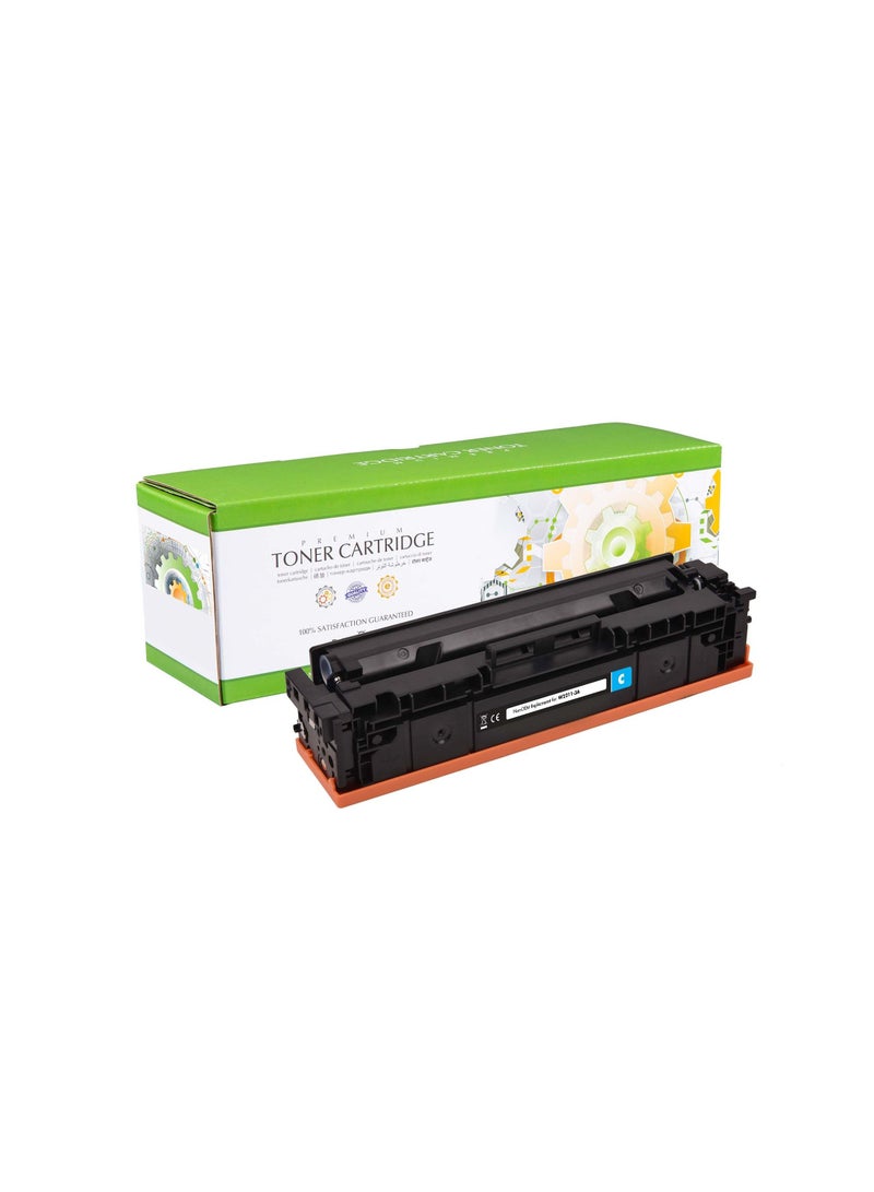Cyan Premium Compatible Replacement Cartridge For HP W2211A/207A (1250 pages)/Compatible With HP Color LaserJet Pro M255/ M282/ And M283 Series(Powered By Static Control)