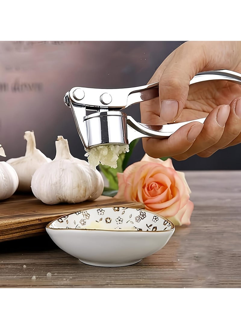 Metal Garlic & Ginger Press - High Performance and Excellent Efficiency - Ergonomic Design and Easy to Clean, Ideal for Daily Use  - Image 4