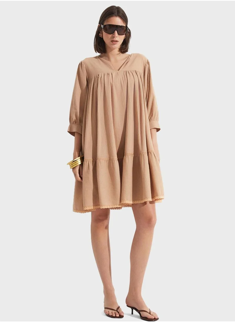 JUNE Tiered Mini Dress