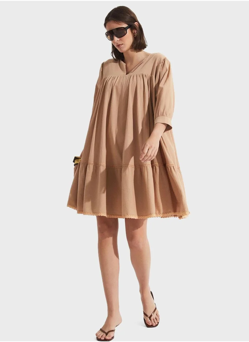 JUNE Tiered Mini Dress