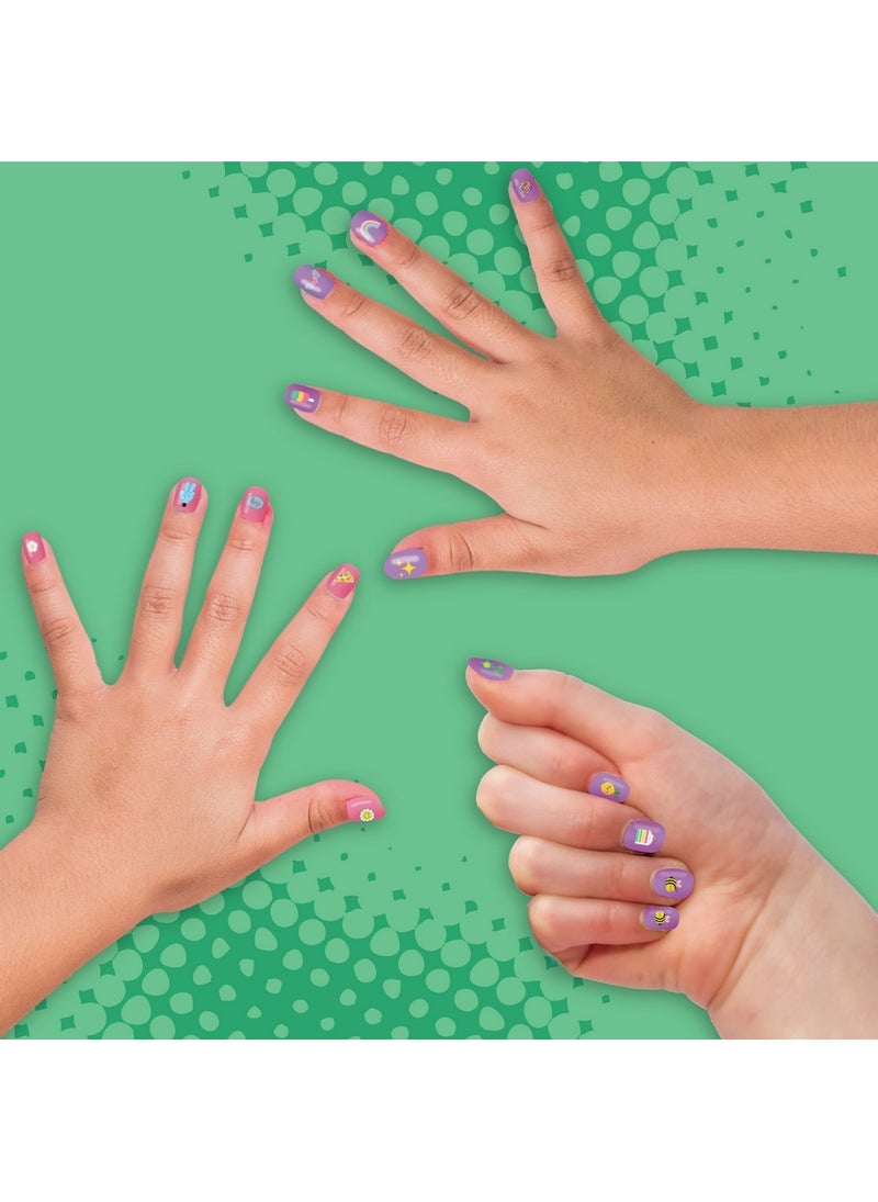 Hinkler Zap Create Nail Art Studio Kit - DIY Nail Art Set for Kids includes UV LED nail dryer, holographic nail stickers, nail stickers and wraps, STICK-ON nail gems, and nail polishes, Fun Nail Decorating Activities, Creative Nail Designs, Gift for Young Fashionistas - Image 5