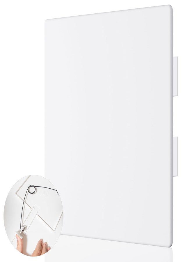 Morvat Adjustable Spring Access Panel 12"x12" Inches, for Drywall, Ceiling, Electrical, Plumbing Heavy-Duty & Easy Install, Wall Hole Cover Plate, White | Fits 7.5"x8.5" - 12"x12" Inches | (1-Pack) - Image 1