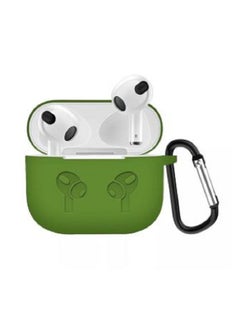 Generic Protective Shockproof Silicone Case Cover for Apple Air Pods 3 3rd Generation Olive Green 