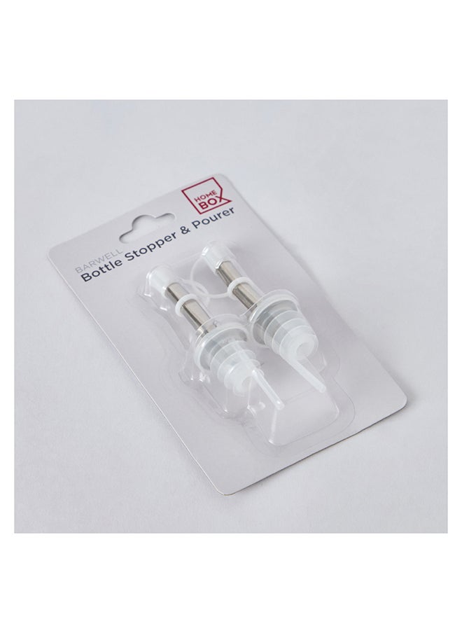 Home Box بارويل طقم سدادة وسكب زجاجات مكون من قطعتين 2.8 × 9.5 × 2.8 سم  - Image 5