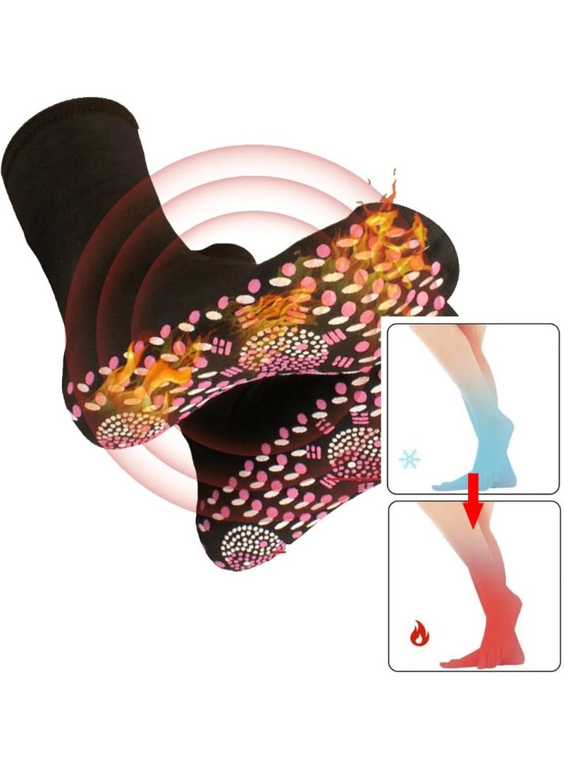 3 PCS  Thermal Circulation Acupressure Self-Heating Shaping Socks, Health Sock,Foot Massage Thermotherapeutic Sock(Black) Sizes 38-44. - Image 2