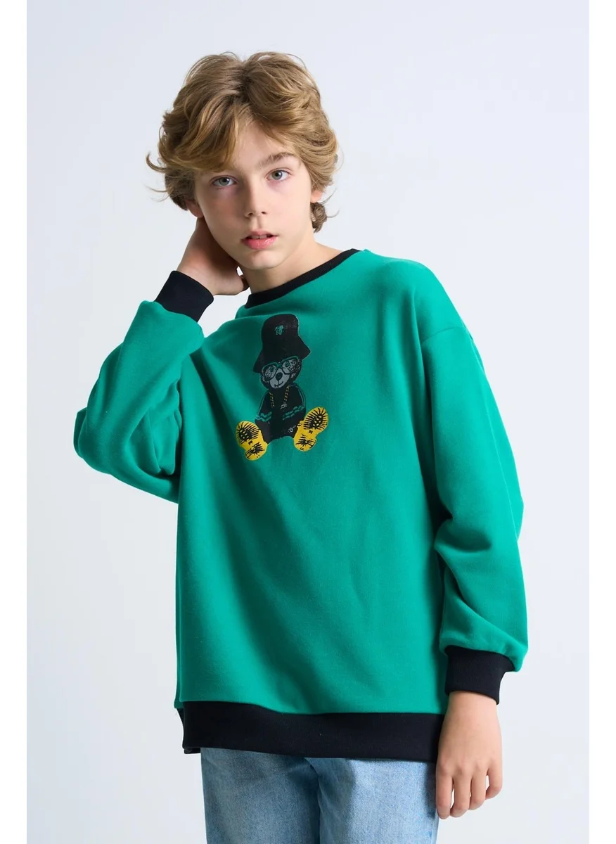 Alexander Gardi Alexandergardi Printed Crew Neck Kids Sweatshirt