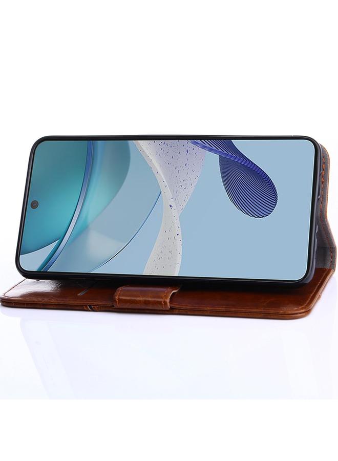 اس-توب جراب لهاتف Motorola Moto G73 5G مصنوع من الجلد بخياطة هندسية - Image 4