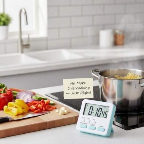 MOBDESK Multicolor [ Pack Of 1 ] Timer Clock For Study | Loud Alarm, Study Timers For Students | Timers For Studying | Kitchen Timer | Stop Watch For Baking, Skincare Routines, Or Classroom Activities - Image 4