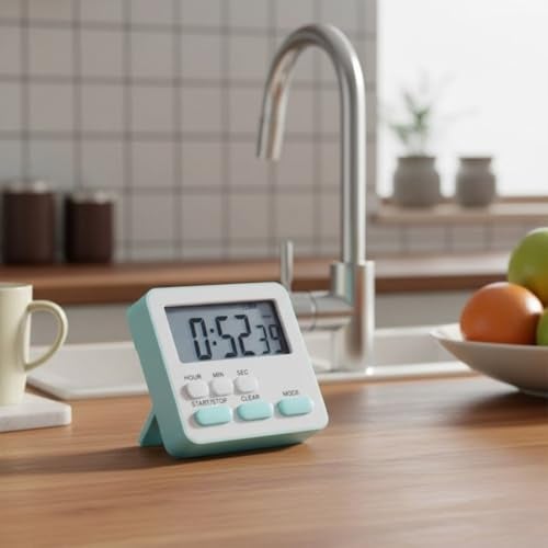 MOBDESK Multicolor [ Pack Of 1 ] Timer Clock For Study | Loud Alarm, Study Timers For Students | Timers For Studying | Kitchen Timer | Stop Watch For Baking, Skincare Routines, Or Classroom Activities - Image 3