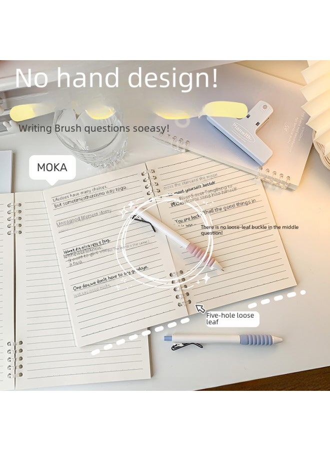 Autonomy A5 Loose-leaf Book Style Notebook Cute Simple Gradient Book Student B5 Classroom Notepad Blush Book - Image 3