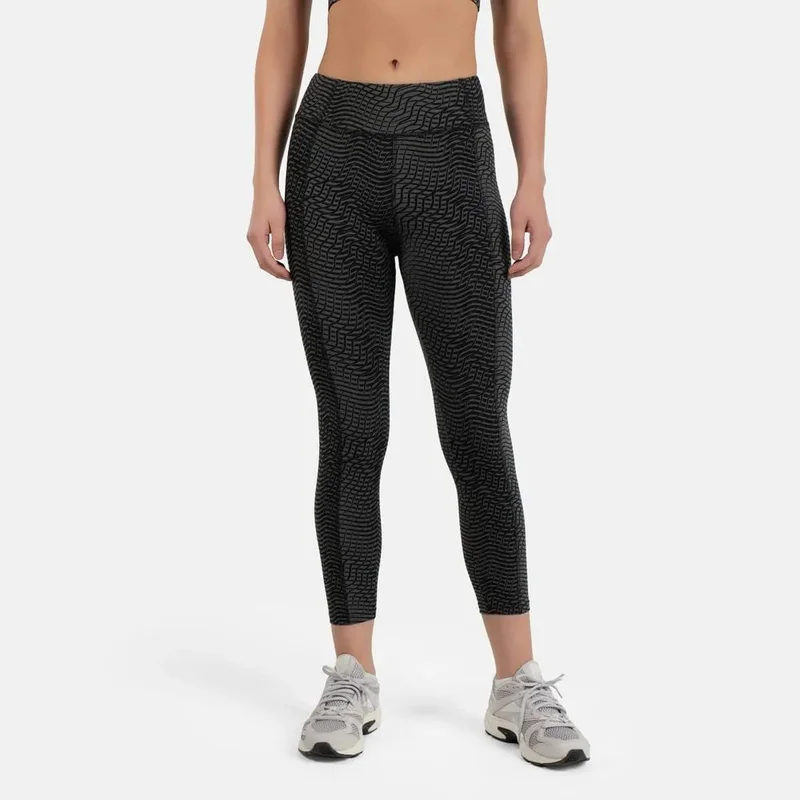 Reebok Q2 Hype Pack Cotton Allover Print Women's Tight - Black