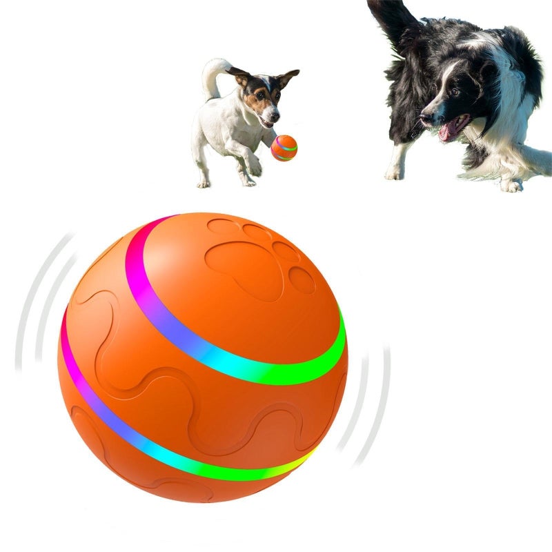 Electric Cat Toy Smart Rolling Ball Pet Cat Dog Interactive Toy   Orange - Image 1