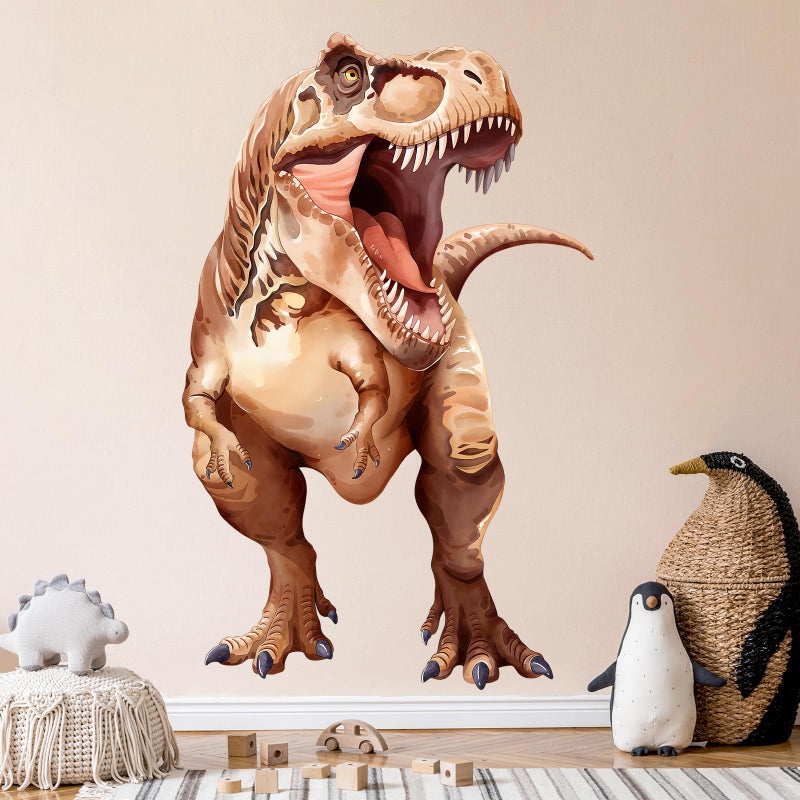 Decvictor Large Dinosaur Wall Decals, Tyrannosaurus Dino Wall Stickers Vinyl Peel and Stick Wall Decal Self Adhesive Wall Art Sticker for Baby Nursery Kids Room Home Decor (30.7 * 48.8in) - Image 1