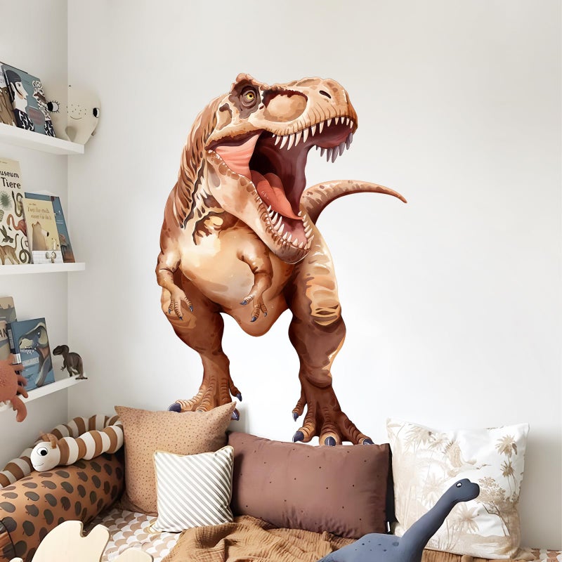 Decvictor Large Dinosaur Wall Decals, Tyrannosaurus Dino Wall Stickers Vinyl Peel and Stick Wall Decal Self Adhesive Wall Art Sticker for Baby Nursery Kids Room Home Decor (30.7 * 48.8in) - Image 2