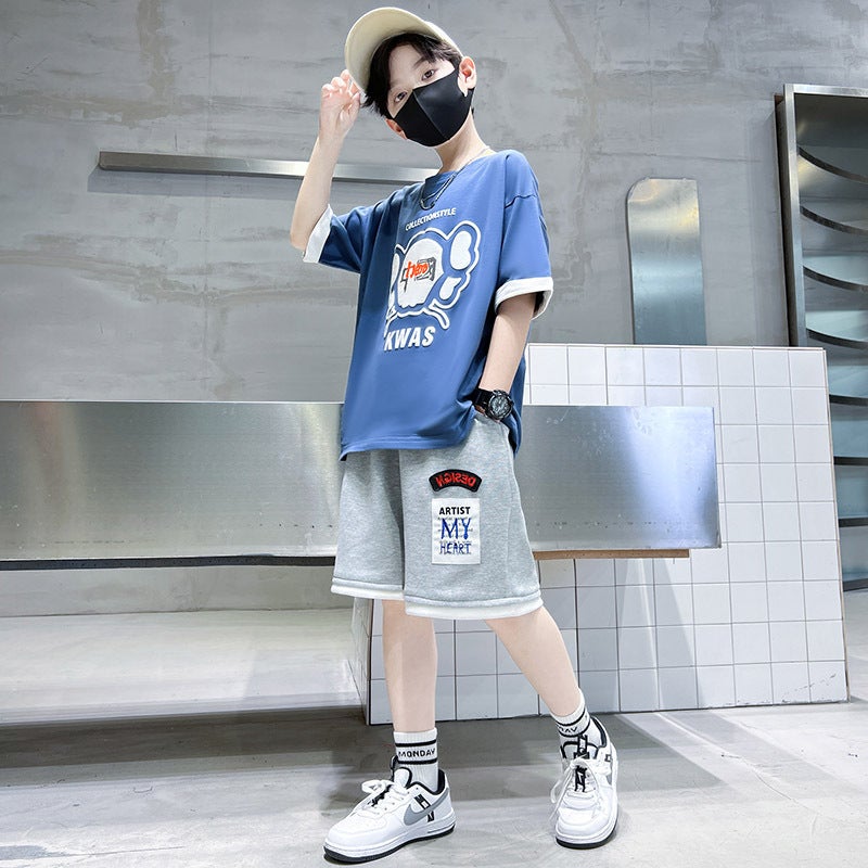 Boys Summer Sports Outfit 2024 New Grey