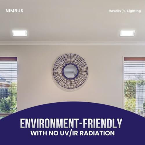 Havells Nimbus 5W LED Square Downlight for Ceiling|Cool White|Ultra Bright|Energy Efficient|Upto 3KV Surge Protection| Rim Lit for Enhanced Aesthetics|Suited for Low Ceiling|BIS Approved|Pack of 1 - Image 3