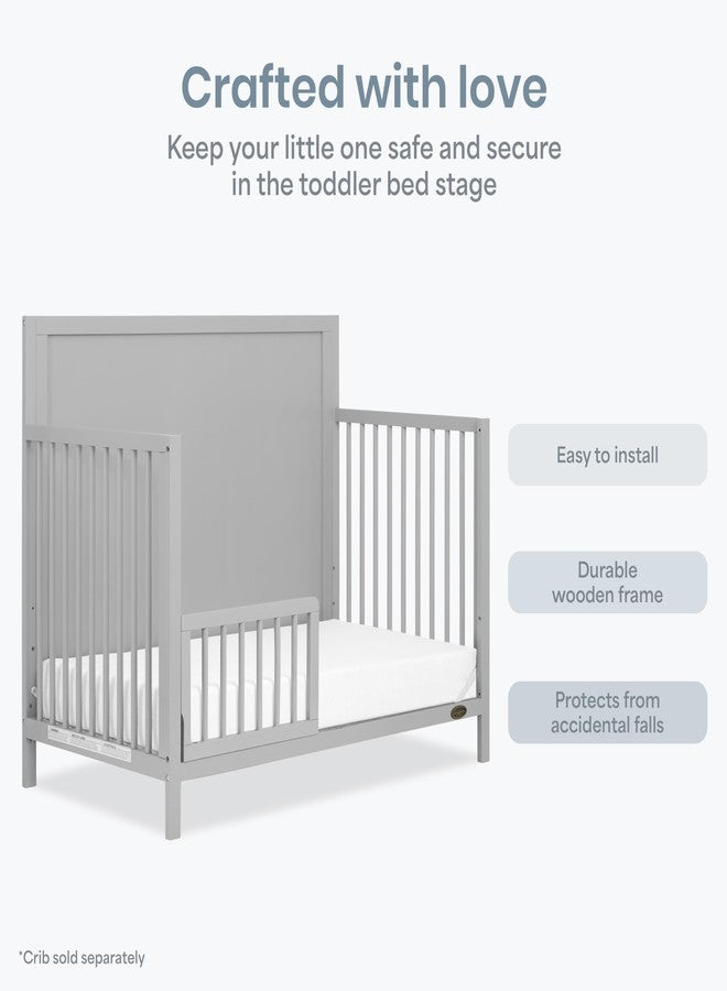 Evolur Dream On Me Dilian Toddler Guard Rail with Spindle, Crib to Toddler Bed Conversion Rail, Solid Wood, Pebble Grey - Image 4