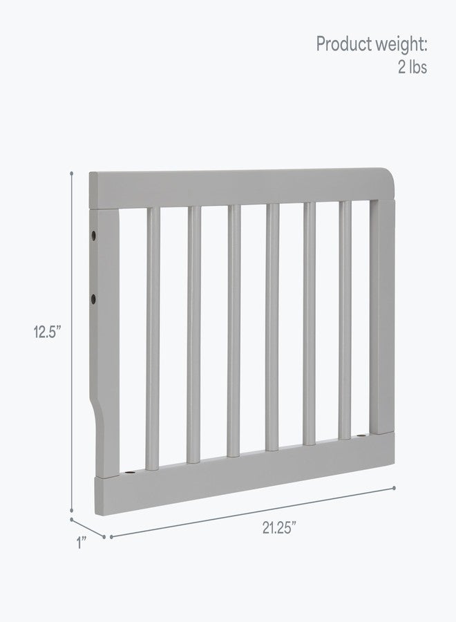 Evolur Dream On Me Dilian Toddler Guard Rail with Spindle, Crib to Toddler Bed Conversion Rail, Solid Wood, Pebble Grey - Image 3