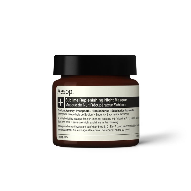 Aesop Sublime Replenishing Night Masque  Hydrating Masque with Vitamins B C E and F  Overnight Mask for Dry Dehydrated Dull Patchy Skin  21oz  60mL