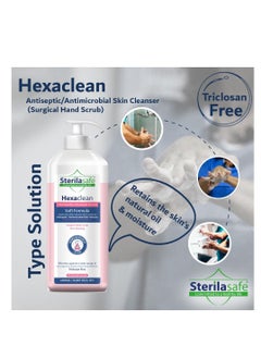 Sterilasafe HexaClean Antiseptic Liquid Soap chlorhexidine gluconate 4% 500 ml  - Image 3