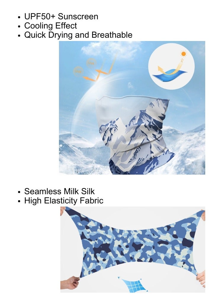 IandN Multi-Functional Magic Headscarf,Neck Gaiter,Headwear, Head Cover with UPF50+ Sun Protection, High-Elastic Breathable Cooling Face Cover,Face Scarf for Outdoor Sports, Cycling - Image 2