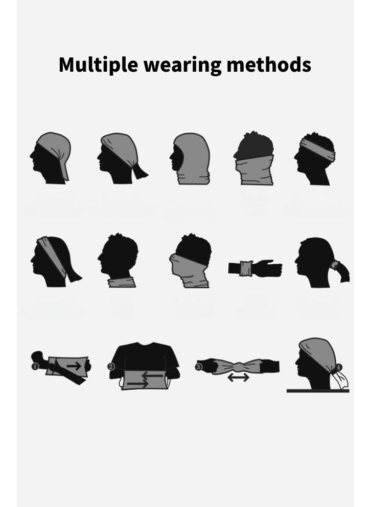 IandN Multi-Functional Magic Headscarf,Neck Gaiter,Headwear, Head Cover with UPF50+ Sun Protection, High-Elastic Breathable Cooling Face Cover,Face Scarf for Outdoor Sports, Cycling - Image 4