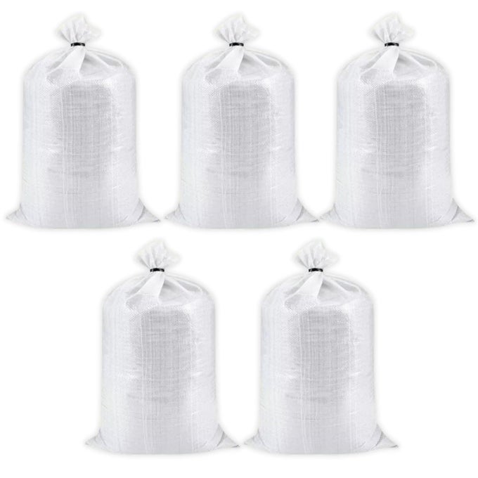 EMPTY HDPE WHITE BAG BORA 2440 INCHES BORI FOR PACKING OF FOOD VEGETABLES GRAINS WHEAT RICE SUGAR ETC PRODUCTS SET OF 5 PIECES