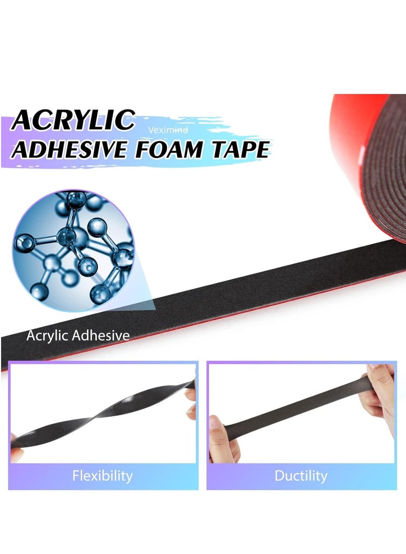 Beauenty Heavy Duty Double Sided Tape - 10mm x 3m, 1.1mm Thick, Mounting Adhesive Foam Tape for Automotive, Home, Office Decor (10mm x 3m) - Image 2