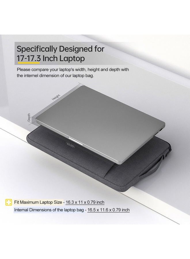 iKammo 17 17.3 Inch Laptop Sleeve Case Bag for Asus VivoBook Pro 17/Asus TUF/Asus ROG 17.3, HP Pavilion 17/ HP Envy 17.3, Dell Inspiron 17 7000 3780, Notebook Ultrabook Case(Space Grey) - Image 2