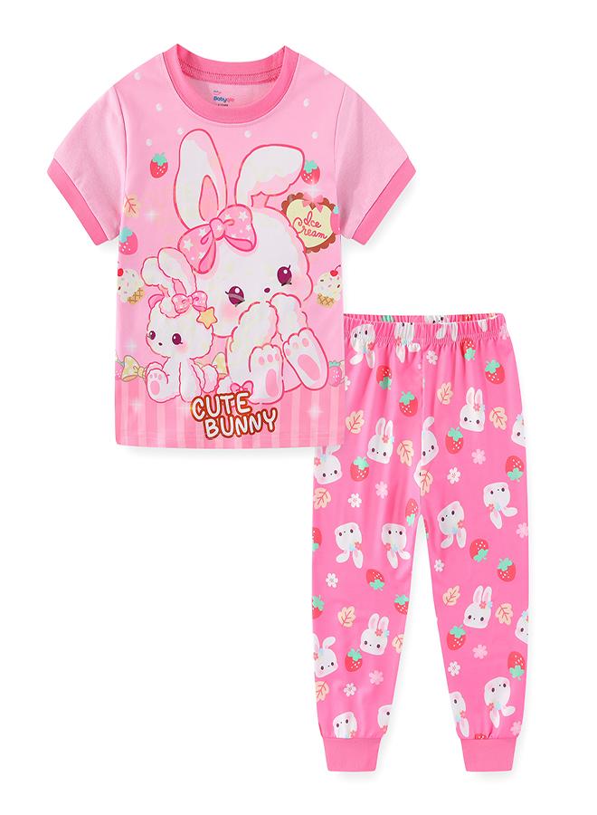 babyqlo Sweet Bunny and Berry Fun Pajama Set - Image 3