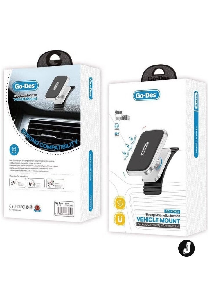 JAJEEK "GD-HD922 360° Rotatable Magnetic Car Phone Holder – Curved & Flat Floor Mount for Secure Phone Placement" - Image 3