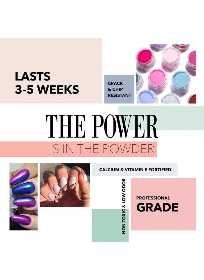 Revel Nail - Dip Powder Chrome Glitter Dip Powder For Nails Chip Resistant Dip Nail Powder With Vitamin E And Calcium Diy Manicure 8Pack - Image 1