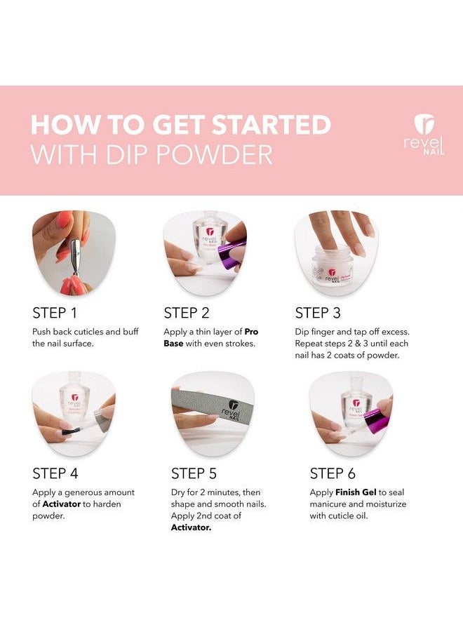 Revel Nail - Dip Powder Chrome Glitter Dip Powder For Nails Chip Resistant Dip Nail Powder With Vitamin E And Calcium Diy Manicure 8Pack - Image 1