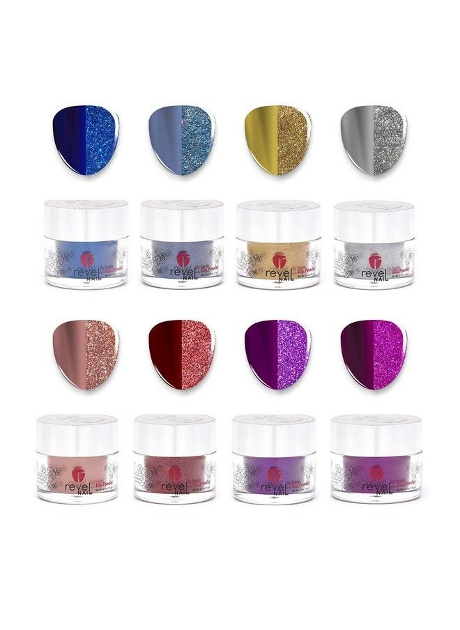 Revel Nail - Dip Powder Chrome Glitter Dip Powder For Nails Chip Resistant Dip Nail Powder With Vitamin E And Calcium Diy Manicure 8Pack - Image 1