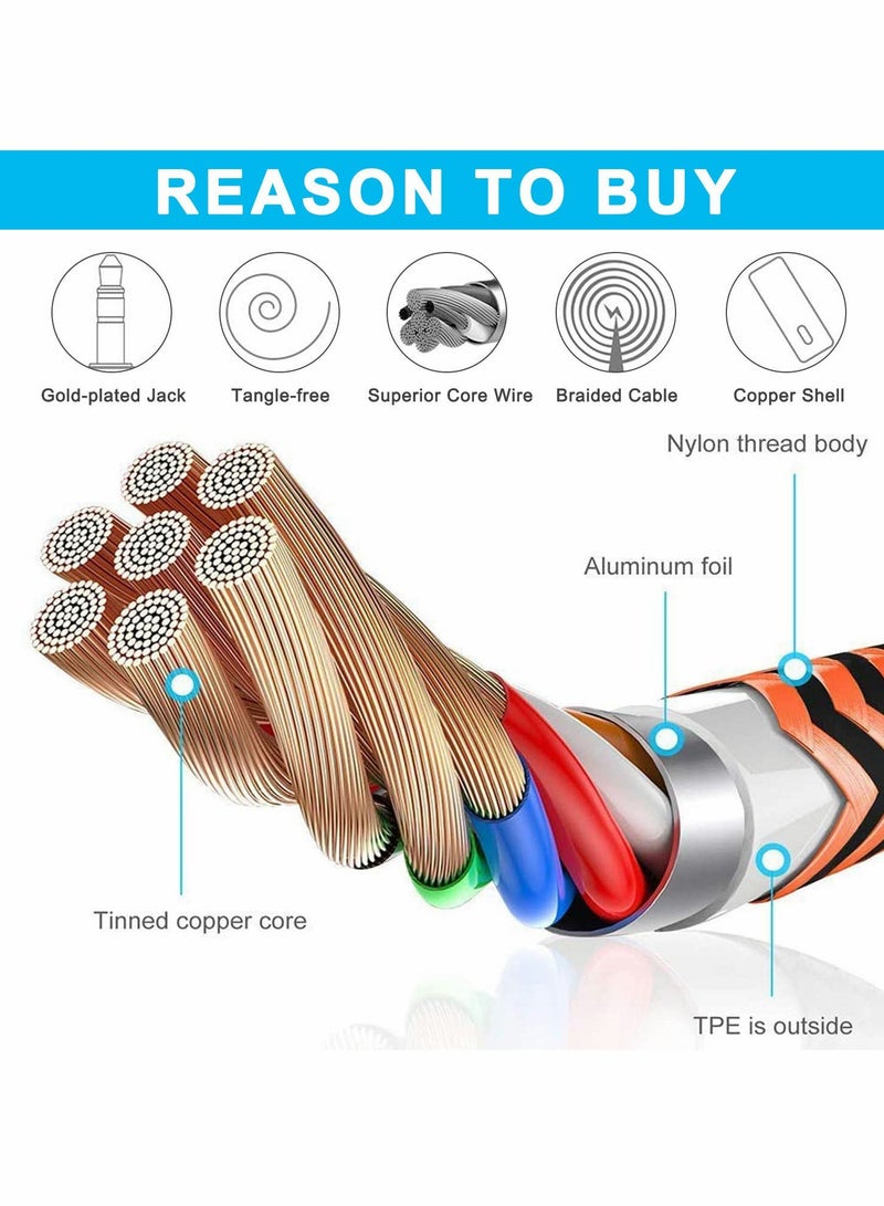 Zikra Replacement Cord for Astro A10 A30 A40 A50 Headset, Cable with Volume Control and Inline Mute Function, 2.0M 6.5Ft, Durable Braided Cable Compatible with One Play Station 4 PS4 Via 3.5mm Jack - Image 2