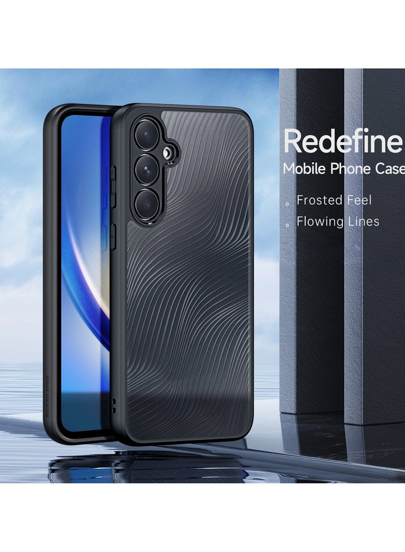 دوكس دوتشيز ايمو جراب لموبايل سامسونج ايه 35 5 جي جراب نحيف وشفاف مطفي مصنع من البولي يوريثين الحراري بولي كربونات البولي بروبلين سيليكون - اسود - Image 2