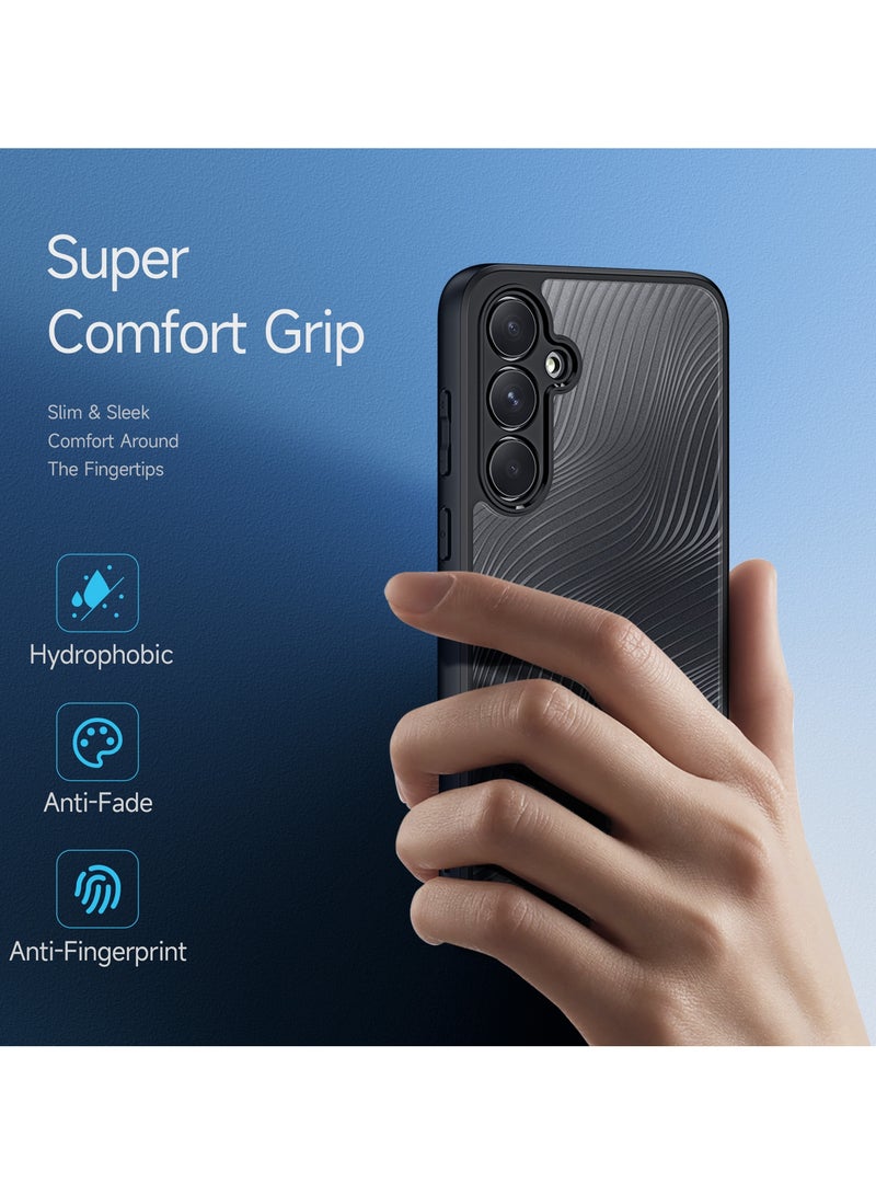 دوكس دوتشيز ايمو جراب لموبايل سامسونج ايه 35 5 جي جراب نحيف وشفاف مطفي مصنع من البولي يوريثين الحراري بولي كربونات البولي بروبلين سيليكون - اسود - Image 3