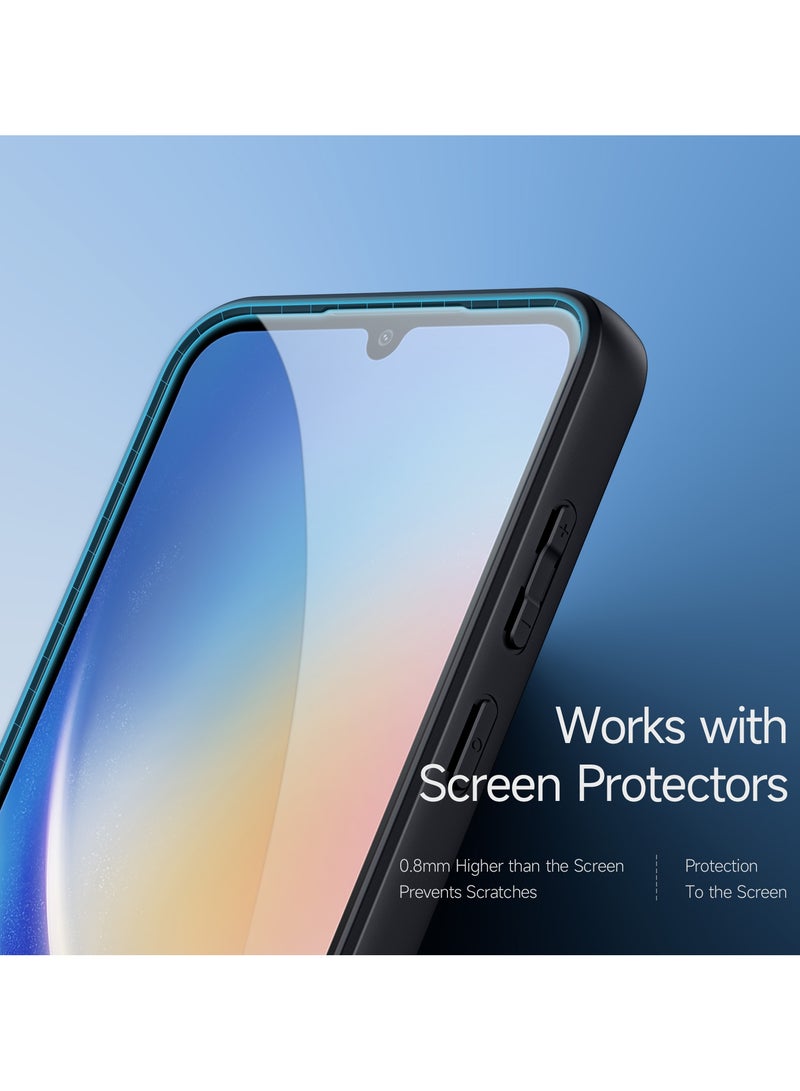 دوكس دوتشيز ايمو جراب لموبايل سامسونج ايه 35 5 جي جراب نحيف وشفاف مطفي مصنع من البولي يوريثين الحراري بولي كربونات البولي بروبلين سيليكون - اسود - Image 5