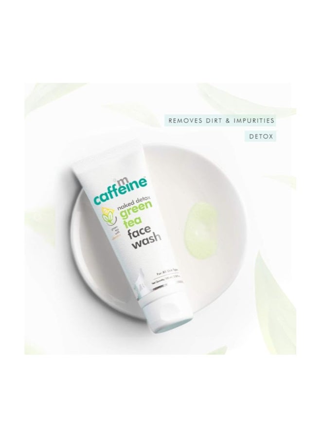 MCaffeine Naked Detox Green Tea Face Wash Pack Of 2 Dirt Removal Vitamin C 100 Ml  - Image 2