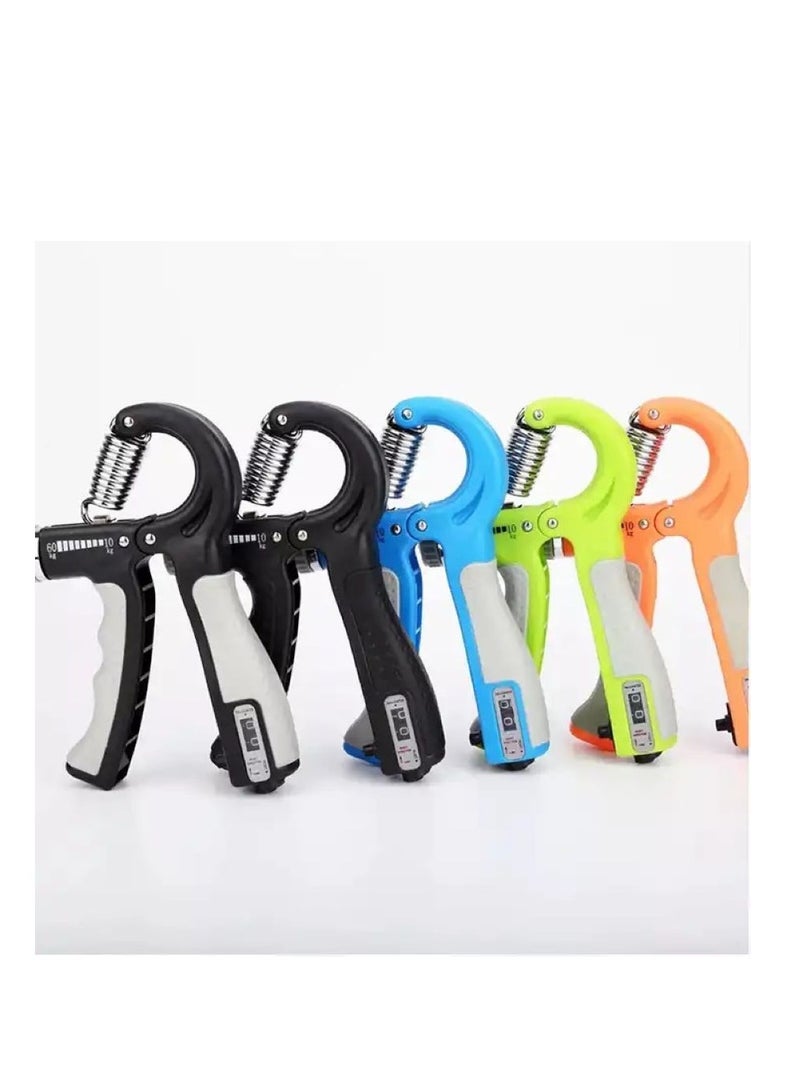 ALLKING Adjustable Hand Grip Strengthener, Hand Gripper with Counter for Men & Women for Gym Workout Hand Exercise Equipment for Forearm Exercise, Finger Exercise Power Gripper - Multicolor- 60kg  - Image 3