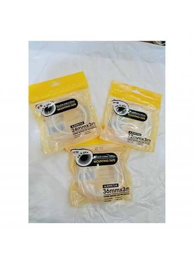 M&G Design Double Sided Magic Nano - Set 3 Pcs -three Size (36mm ,24mm ,12mm )X 3 Meter - Image 1